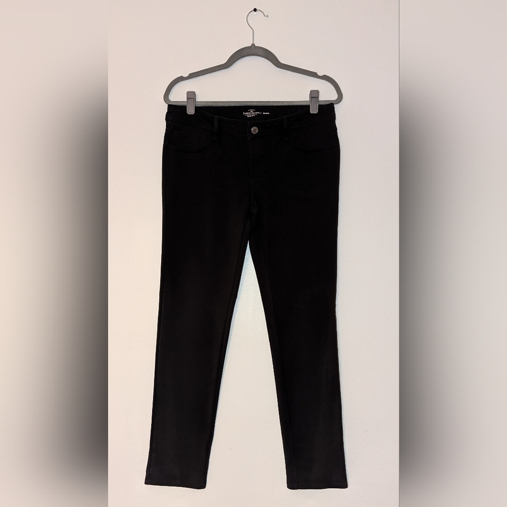 Faded Glory skinny stretch black pants -  size 10A